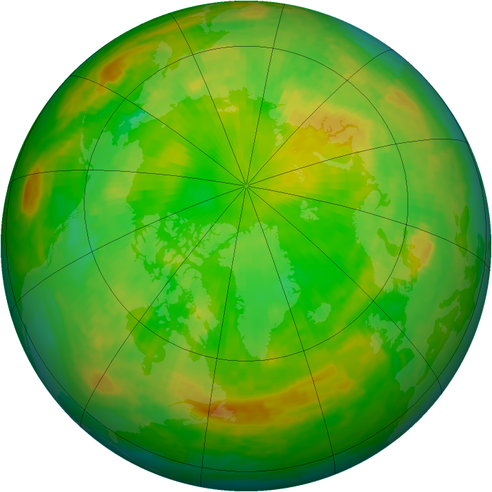 Arctic ozone map for 14 June 2002